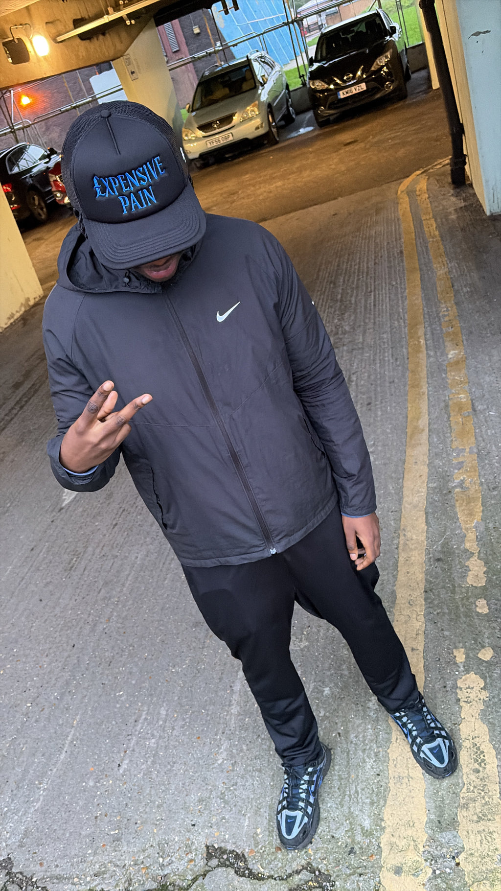 Blue & Black Cap  {£P}