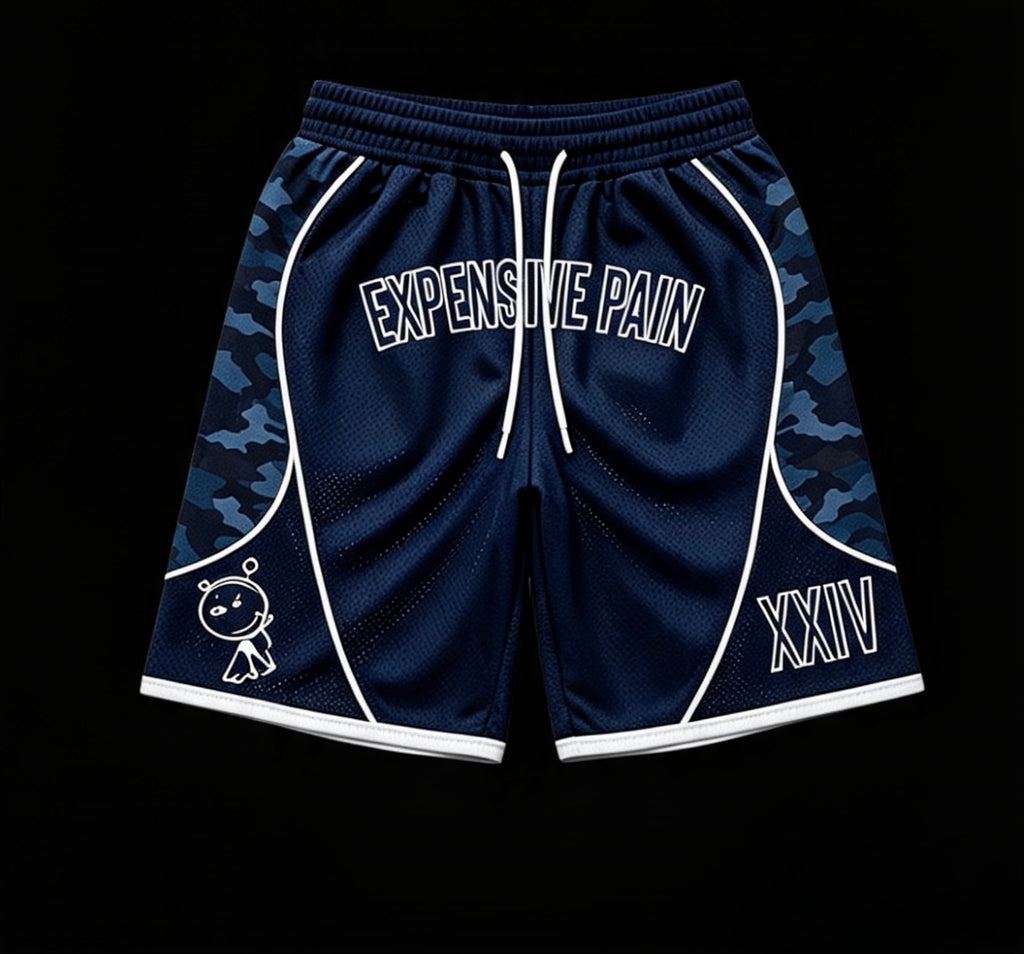 MESH JERSEY SHORTS - NAVY BLUE
