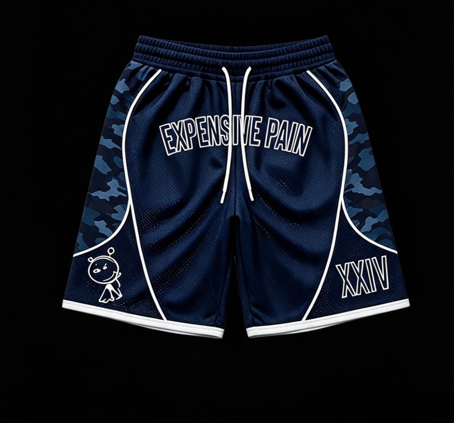 MESH JERSEY SHORTS - NAVY BLUE