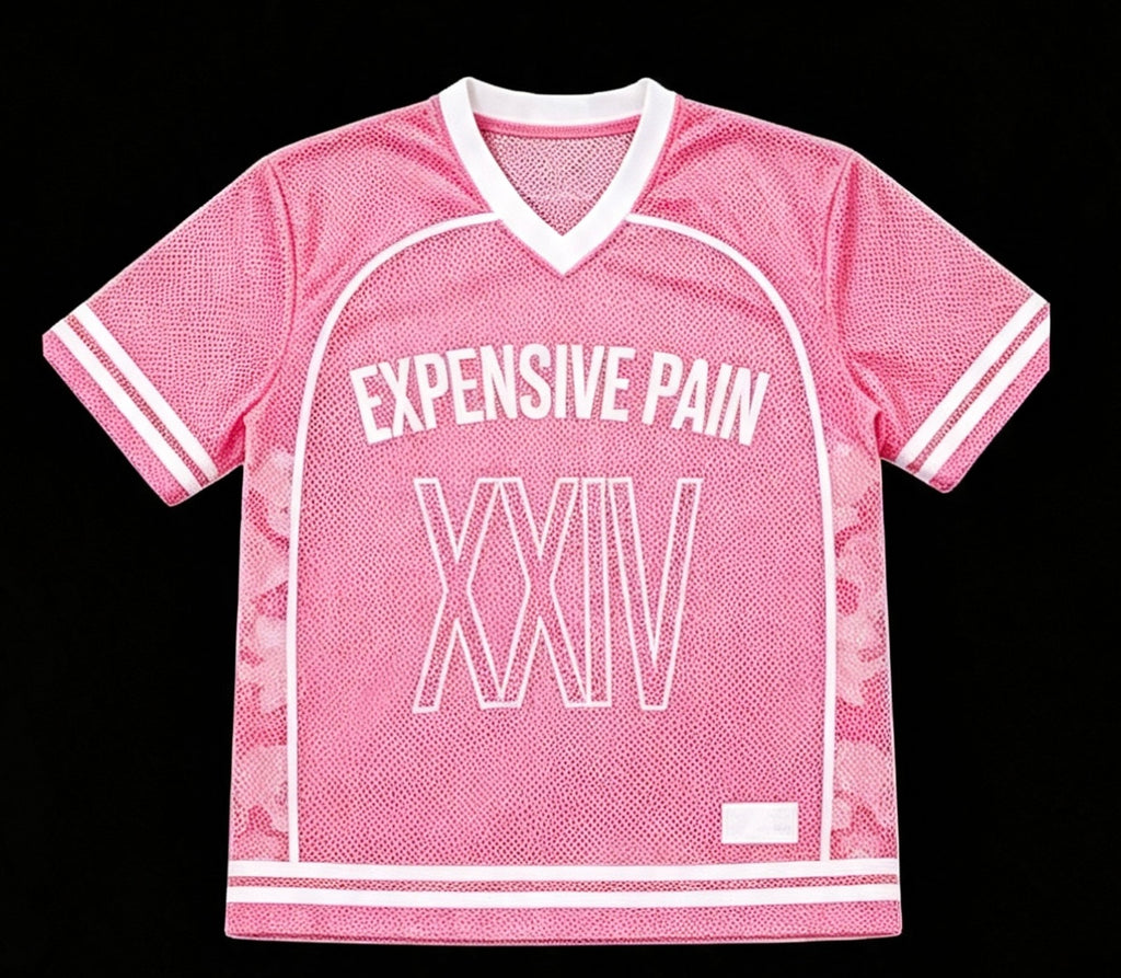 MESH JERSEY TOP - PINK