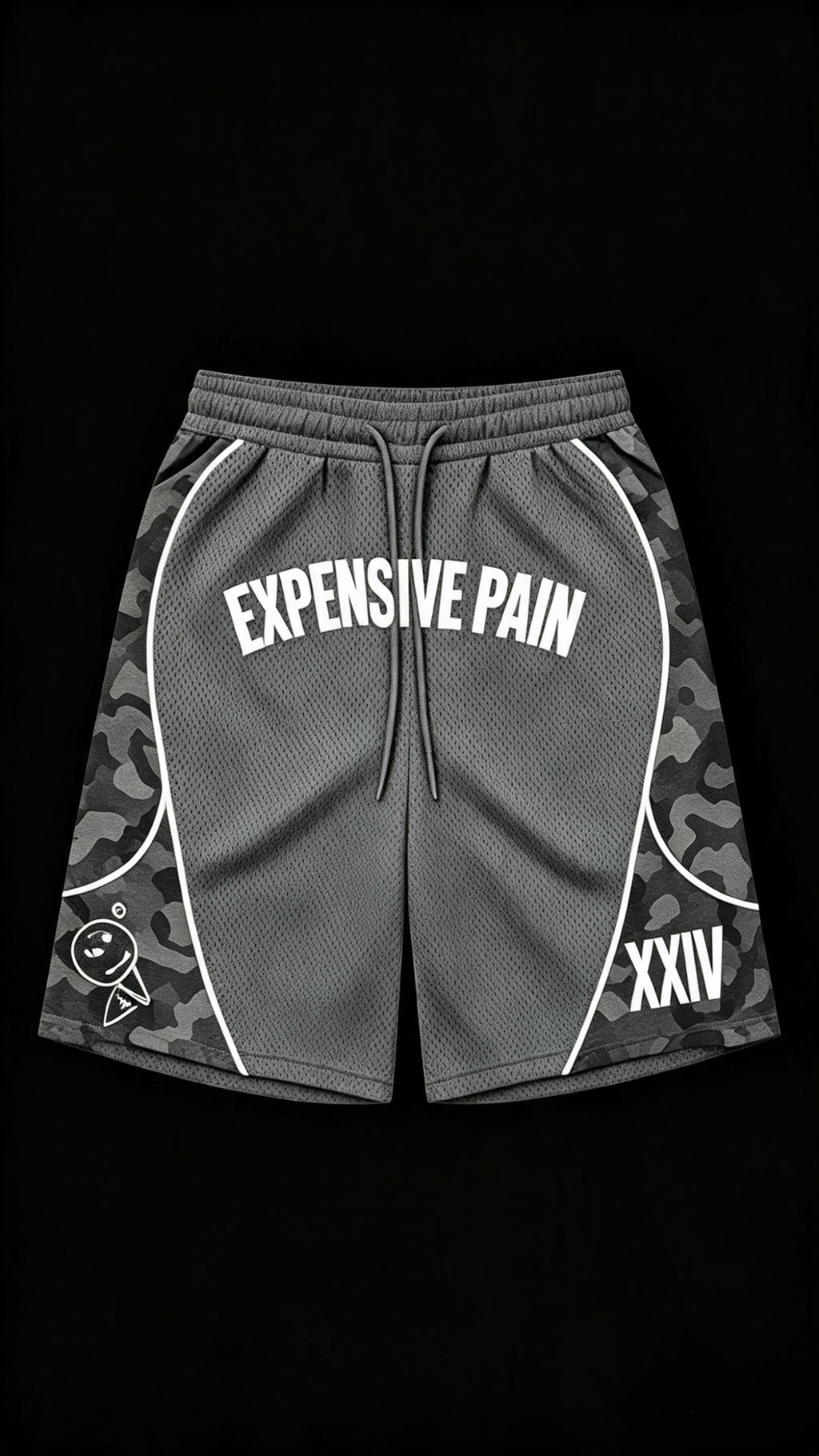MESH JERSEY SHORTS - GRAY