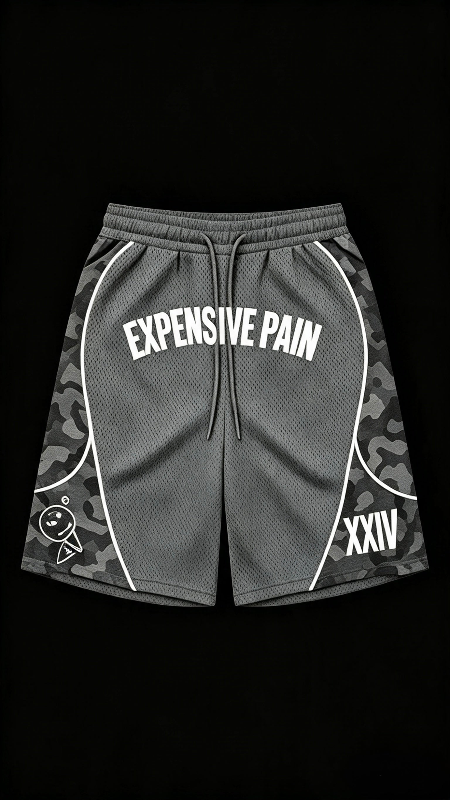 MESH JERSEY SHORTS - GRAY