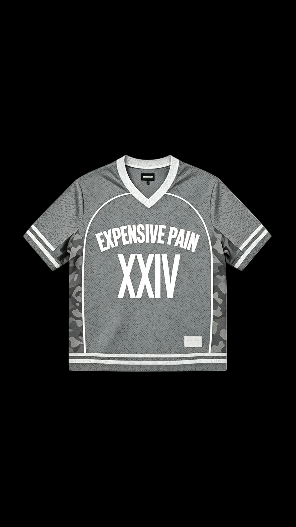 MESH JERSEY TOP - GRAY